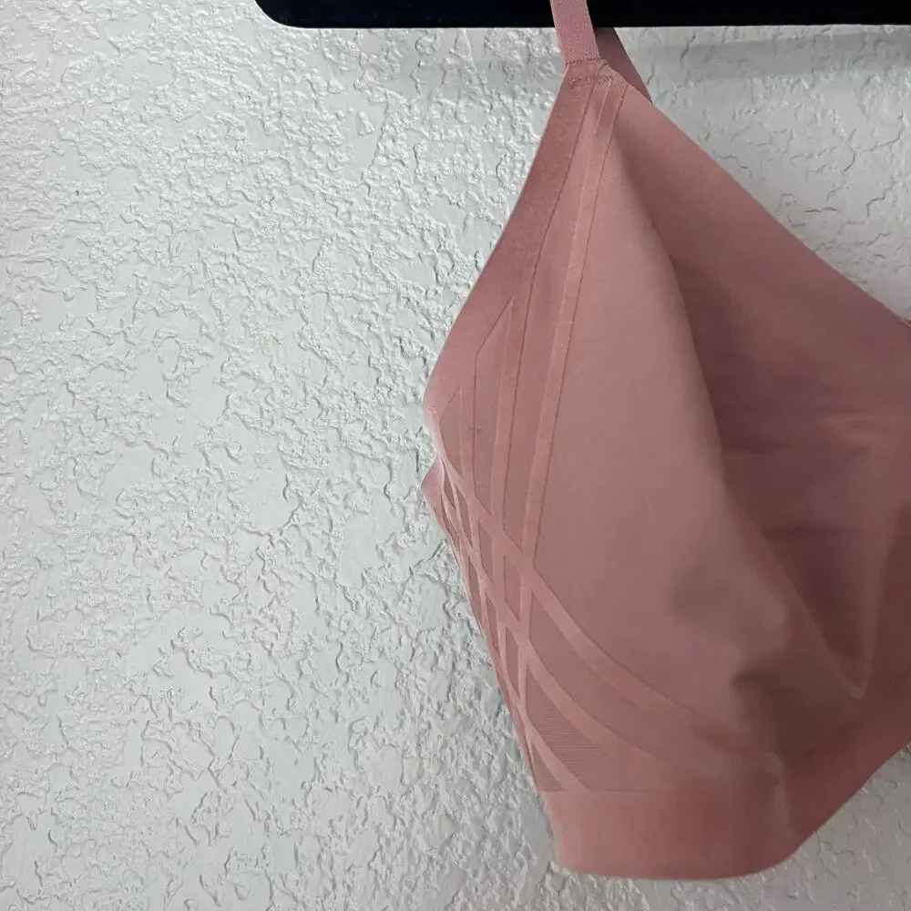 Honeylove Silhouette Bra Wireless Large Tan Beige Sand T Shirt Smooth